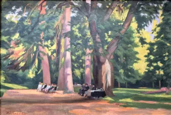 Nagybányai park, 19?2 (Öreg fák a ligetben a Jókai domb alatt)