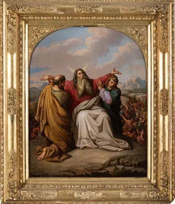 Mózes imádkozik a győzelemért, 1856 (Leopold Kupelwieser nyomán)