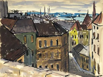 Látkép a Budai várból 1963.