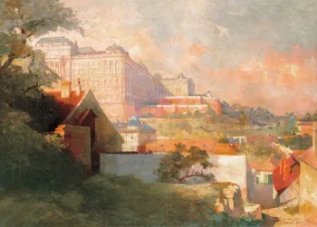 A Budai Vár látképe a Tabán felől, 1916