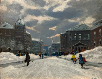 Berkes Antal (1874–1938), Téli utcakép
