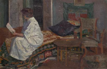 Markó Lajos (1882–1945), Olvasó hölgy, 1918