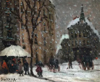 Berkes Antal (1874–1938), Téli városkép